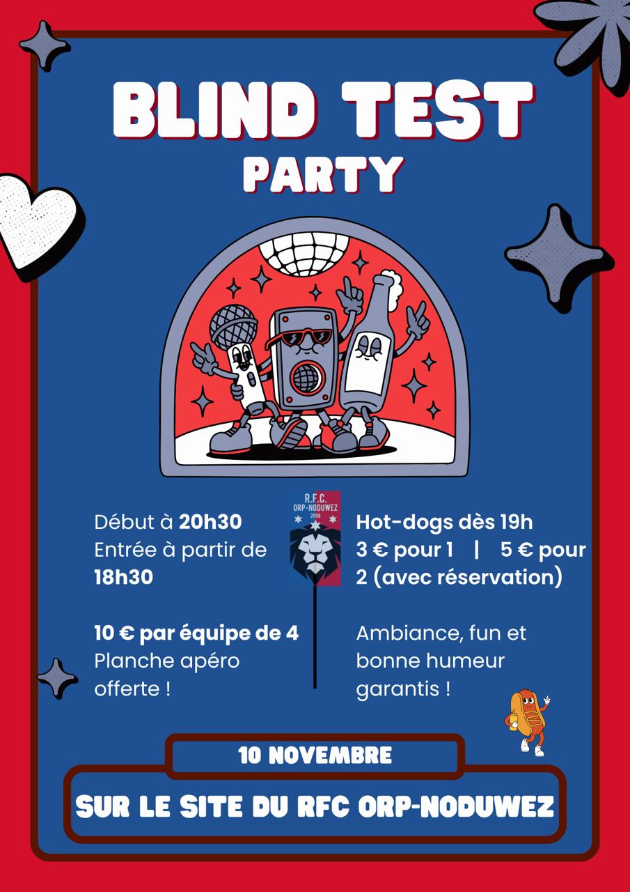 Testez vos connaissances musicales et régalez-vous : La soirée Blind Test du R.F.C. Orp-Noduwez est de retour !